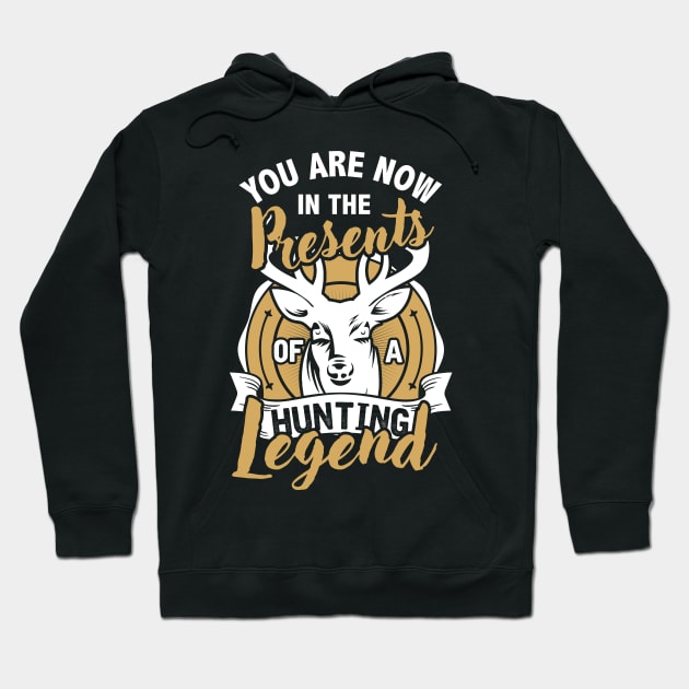 Hunting T Shirt Hunting Legend Funny Deer Hunters Gift Hoodie by Lomitasu